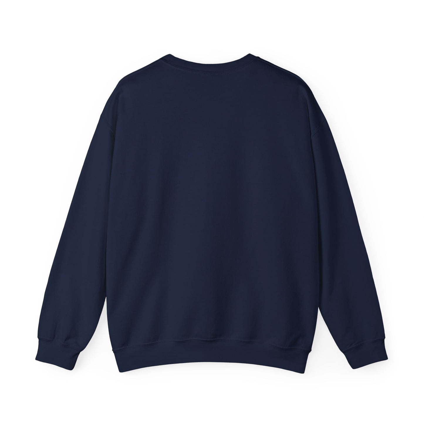 image of the back of a navy color mandalarian brand sweatshirt